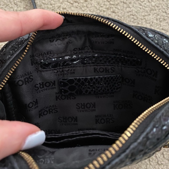 Michael Kors Black Python Crossbody - Picture 7 of 8